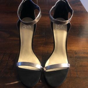 gx by Gwen Stefani Pewter Metallic Stiletto Sandal